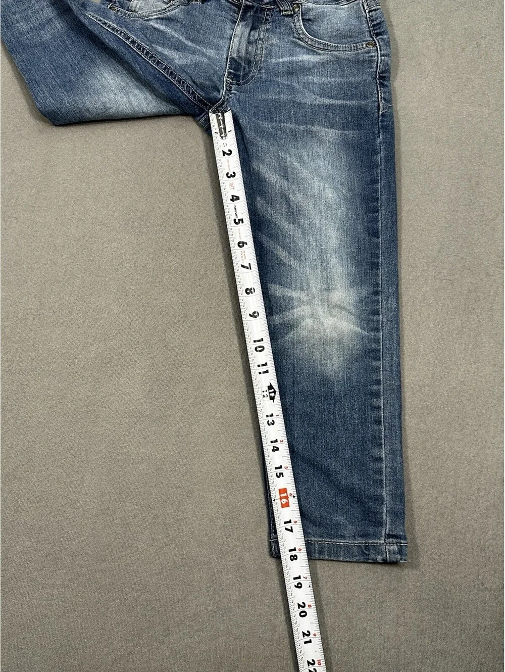 Lee Girls Skinny Fit 22x18 Straight Leg Jeans Size 6 Blue Stretch Denim